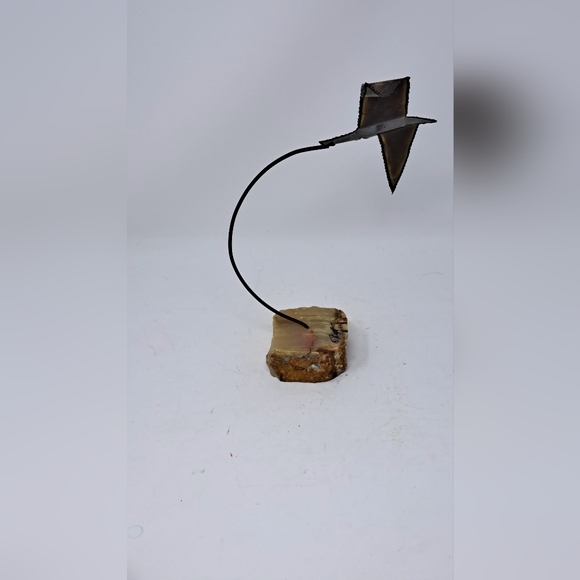 Vintage John Demott Signed Brass Seagull On Stone Base - Picture 4 of 5